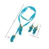 New Chinese Turquoise Necklace Medieval High-End Grape String Earrings Earrings Temperament Fashion