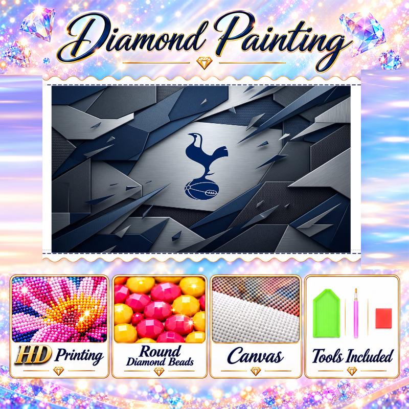 Tottenham Hotspur Diamond Painting Kit 5D Full Drill DIY Diamond Mosaic Wall Art Home Decor