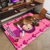 Custom Masha and the Bear Mat Personalized Name, Polyester Washable Indoor Entryway Rug, Gift for Christmas, Easter, Thanksgiving Day