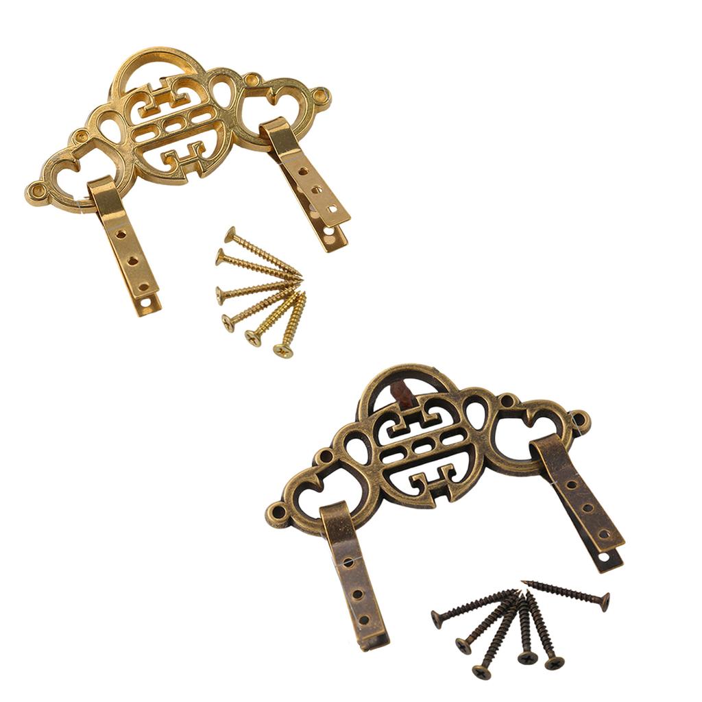 Vintage Brass Wall Hook Decorative Mirror Frame Durable Copper Hanger for Home Office Decor