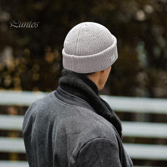 Men Winter Hat Knitted Thick Stretchy Piled Hat Solid Color Ear Protection Multiple Folding Styles Warm Daily Wear Cap Outdoor Skiing Skating Headwear