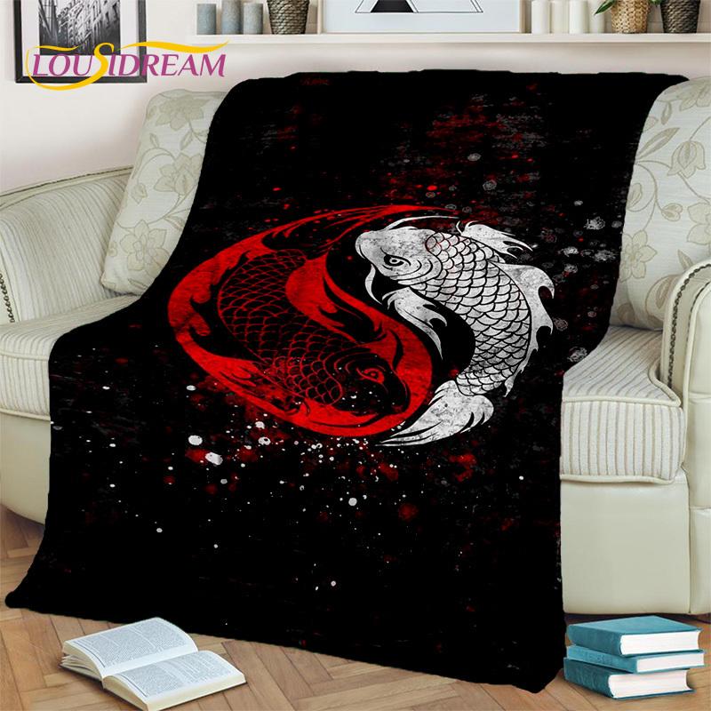 Chinese Bagua Yin Yang 3D Tai Chi Deken, Zachte Worpdeken voor Thuis Slaapkamer Bed Sofa Picknick Reizen Kantoor Dekbed Kinderen