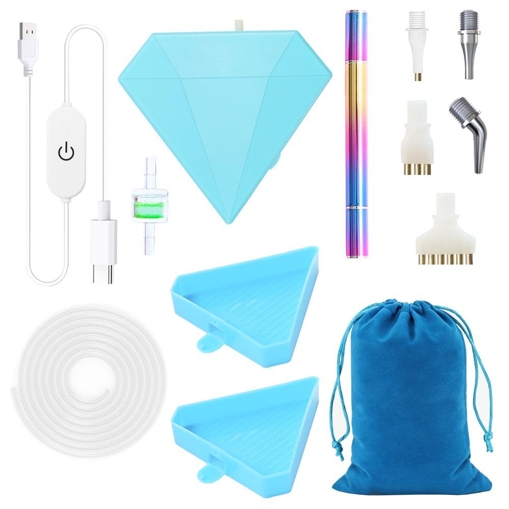 DIY Craft Vacuum Diamond Painting Pen Kits USB Powered with Storage Bag Suction Device Point Drill Tool Beading Plates