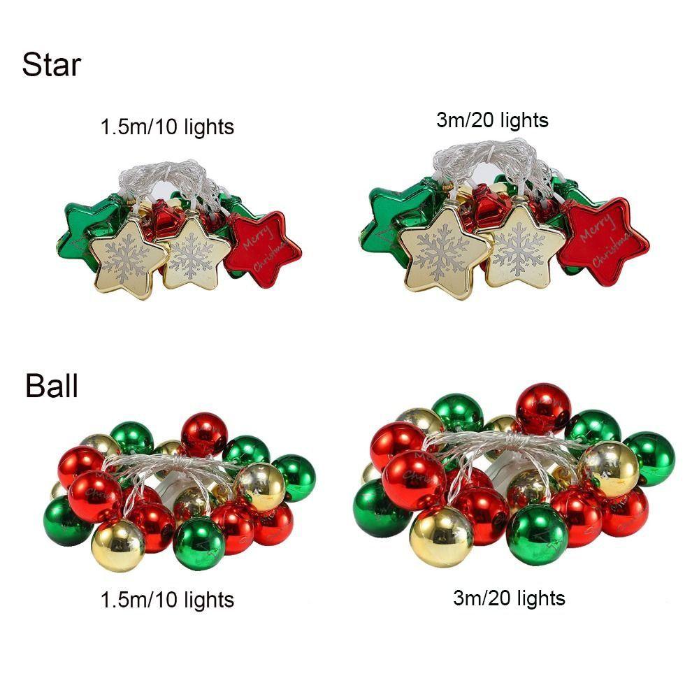 Decorative Christmas Ball Star LED Light String 1.5/3M Twinkle Star String Light  Party
