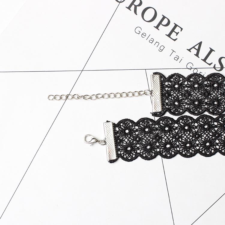 Hollow Mesh Tattoo Lace Choker, Gothic Delicate Lace Clavicle Neck Collar
