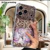 Phone Case: 2D Flat Design, Suitable for iPhone 18, 17, 16, 15, 14, 13Pro, Transparent Corner Protective Case, Pink and White Double Wings, Christmas 