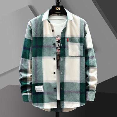 Erkekler İçin Ekose Gömlekler Moda Giyim Erkek Gömlekleri Giysiler Harajuku Vintage Bahar Varışları
