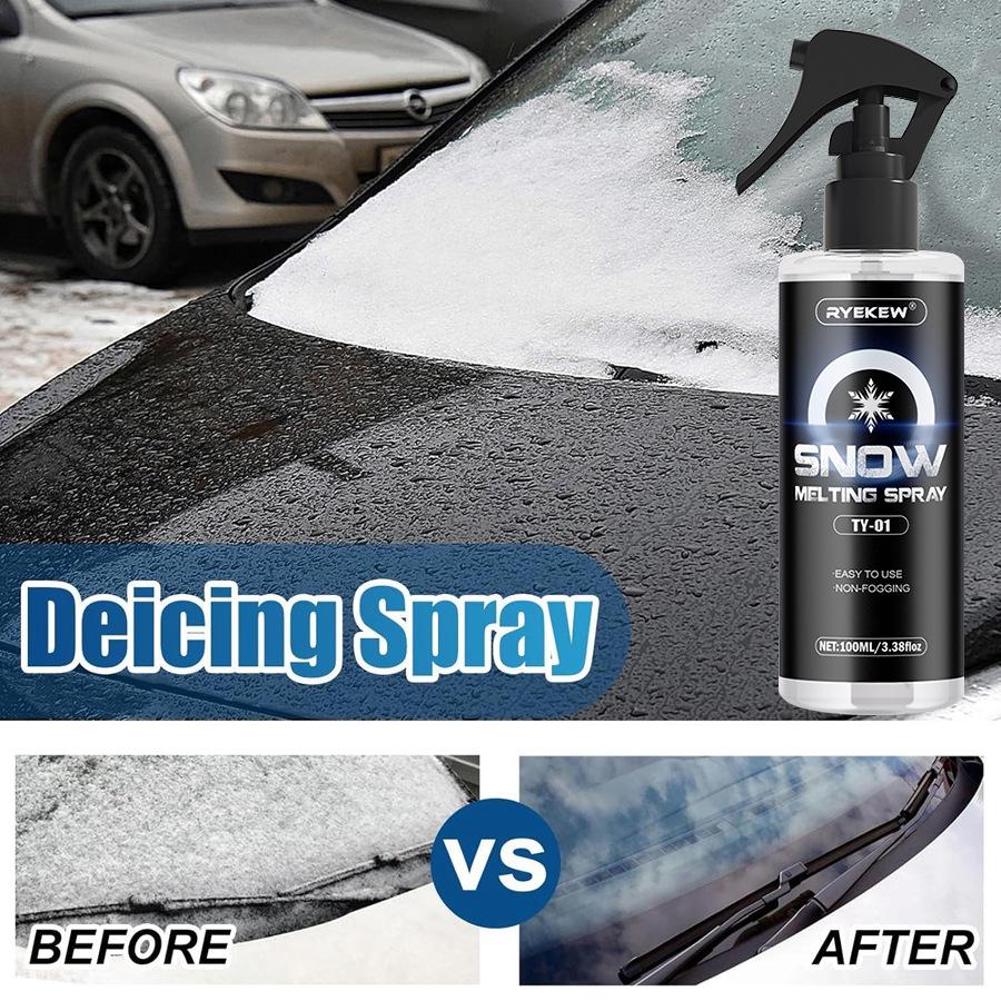 Ryekew Auto Windschutzscheibenenteiser: Schnellschnee-Schmelz- & Eisentfernungsmittel für Kühlschränke & Gefrierschränke