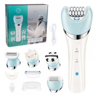 5in1 Elektrische Frauen Epilierer Weibliche Rasierer Bein Körper Haar Entfernung Lippe Kinn Enthaarung Dame Bikini Trimmer Gesichts Haar Remover