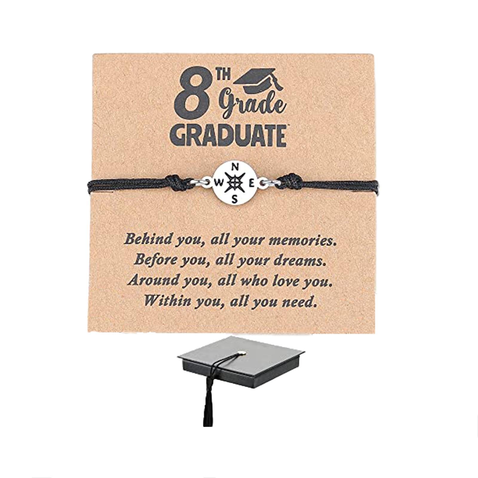 

Минималистский и креативный браслет для выпускников, мужские и женские браслеты на руку, высококачественный плетеный браслет с подарочной коробкой One Size