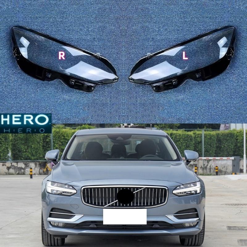 For Volvo S90 S90L 2016-2022 Transparent Lamp Shade Headlight Shell Headlamp Cover Plexiglass Replace The Original Lampshade