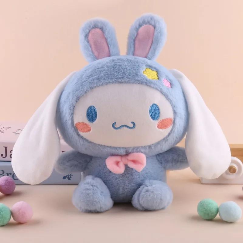 Anime Cartoon Sanrio Kitty Plush Doll 25cm Cute Kuromi Melody Pillow Doll Transfer Rabbit Cinnamoroll Lovely Gift Girl Plush Toy