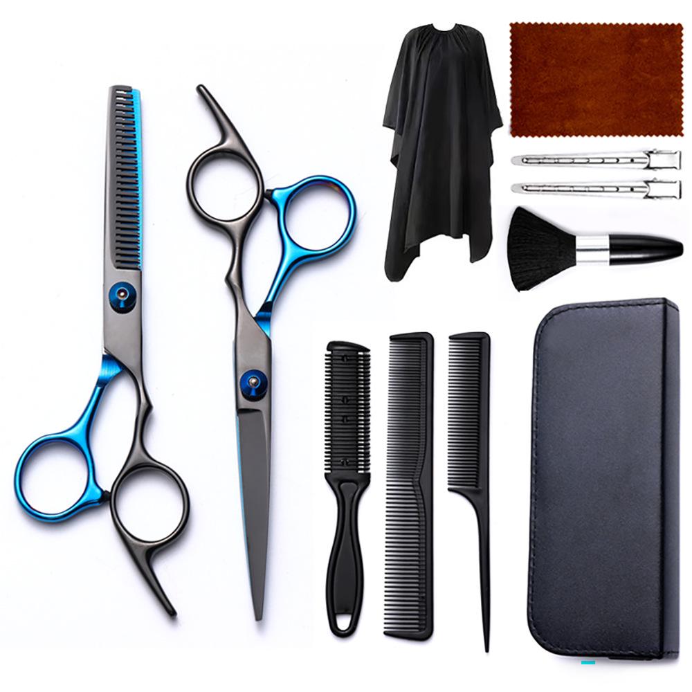 Hairdressing Scissors Set: Colored Straight-Tooth & Thinning Bangs Scissors for Professional Stylists