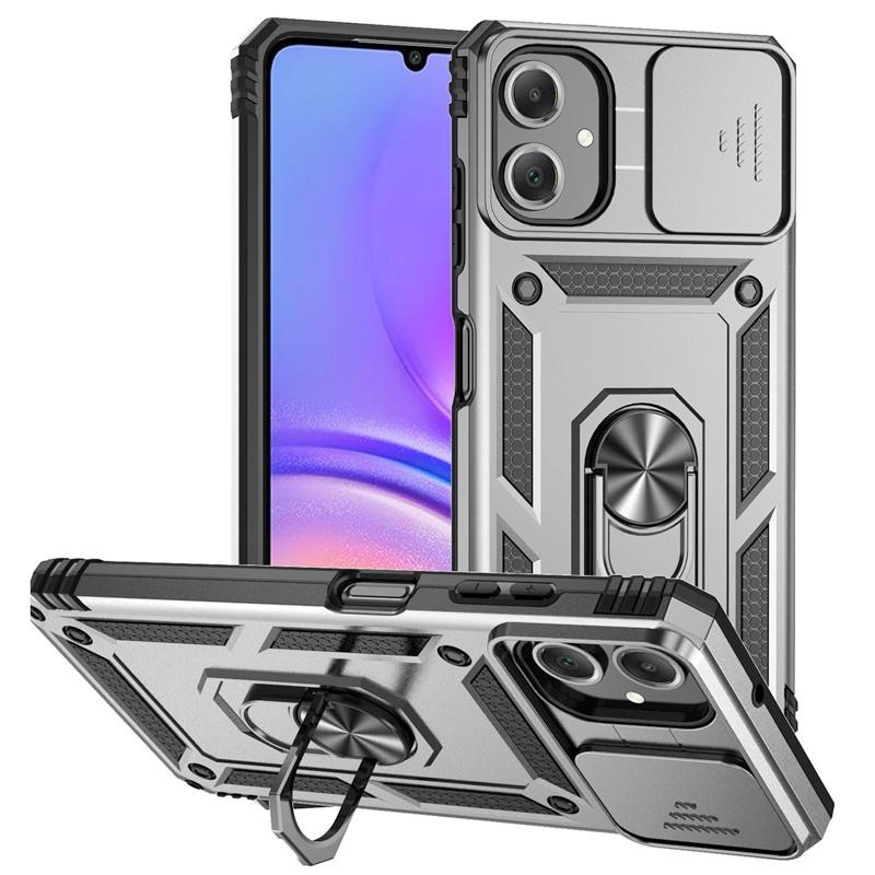 For Samsung Galaxy A07 Case Slide Lens Protector Armor Phone Cover for Sumsung A07 A 07 GalaxyA07 4G Ring Stand Shockproof Funda