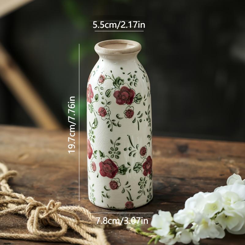 Retro Pastoral Ceramic Vase Home Furnished Ice Cracked Flower Pot Decorative Dry Flower Hydroponic Flower Arrangement Device