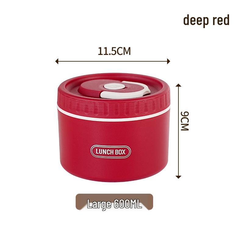 Round Multi-layer Stainless Steel Insulated Bento Box with Lid - Microwaveable Lunch Container for Office and Students.