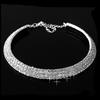 Fashion Elegant Rhinestone Women Collar Choker Necklace for Wedding Birthday Jewelry