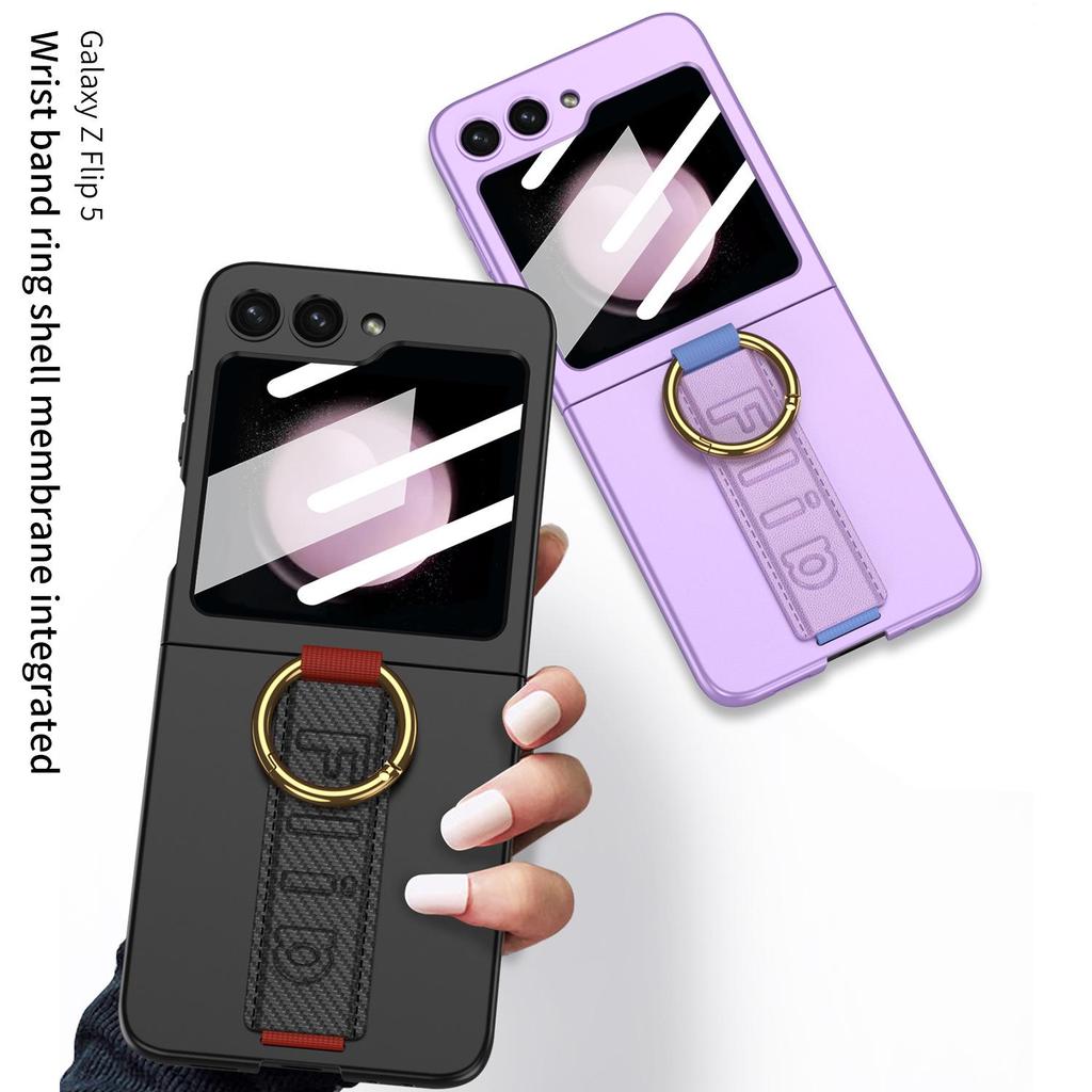 Samsung Flip5 Ultra-thin Drop-proof Case with Wrist Strap for Foldable Screen