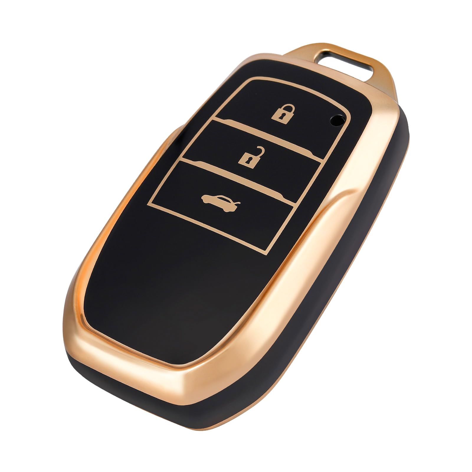 

[OFFCURVE] Чехол для ключа TOYOTA, материал ТПУ, ключ для автомобиля, 3 кнопки, совместим с New Rankle золотой