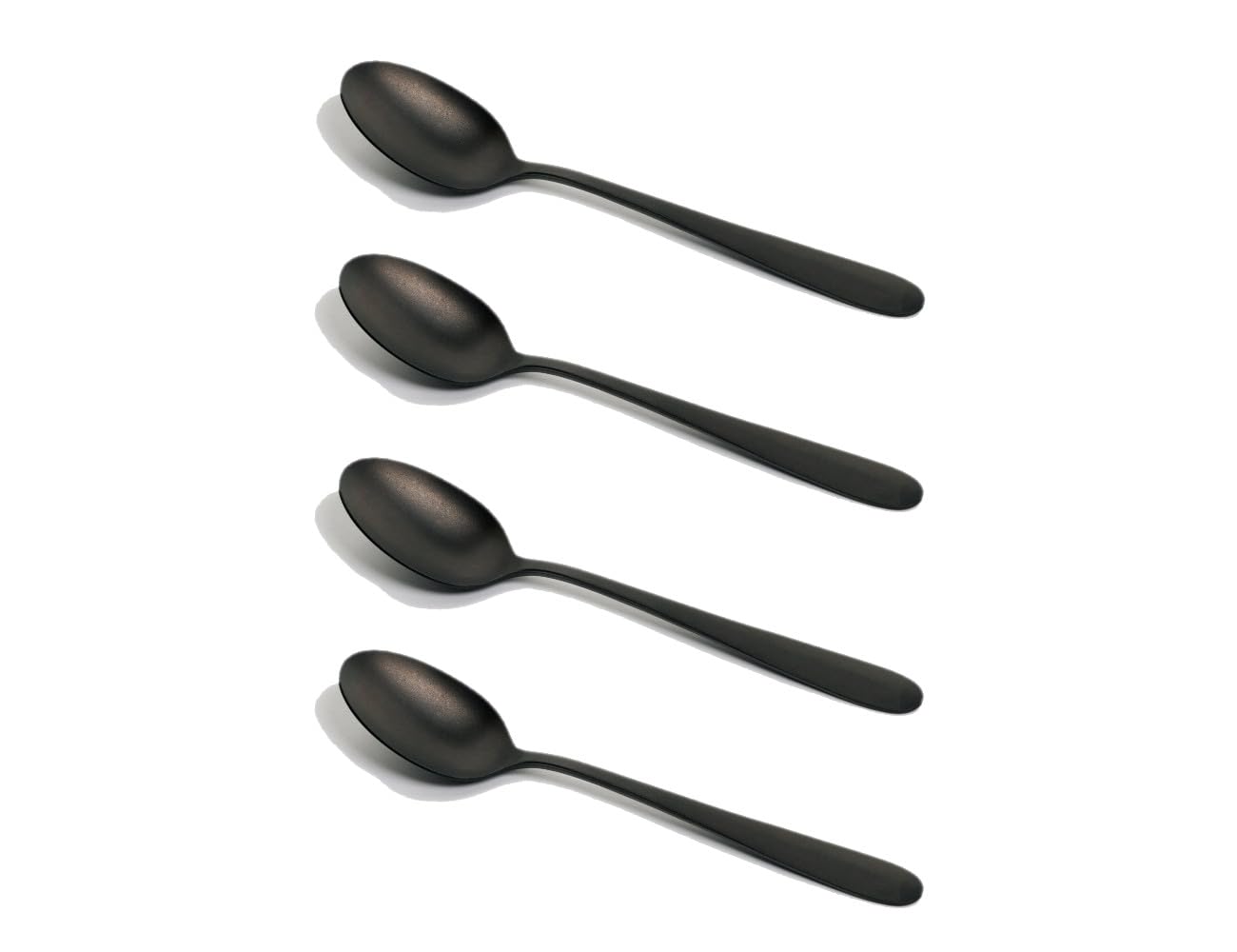 

96 ЧЕРНЫЙ Нержавеющая сталь Ложка Вилка Красивая черная металлическая отделка Набор из 4 больших ложек [КУРО] и - - [11. (Грубый)]