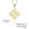 Lucktune Lotus OM Yoga Chakra Symbol Pendant Necklace Women Stainless Steel Buddhism Hindu Amulet Chain Necklace Jewelry Gift