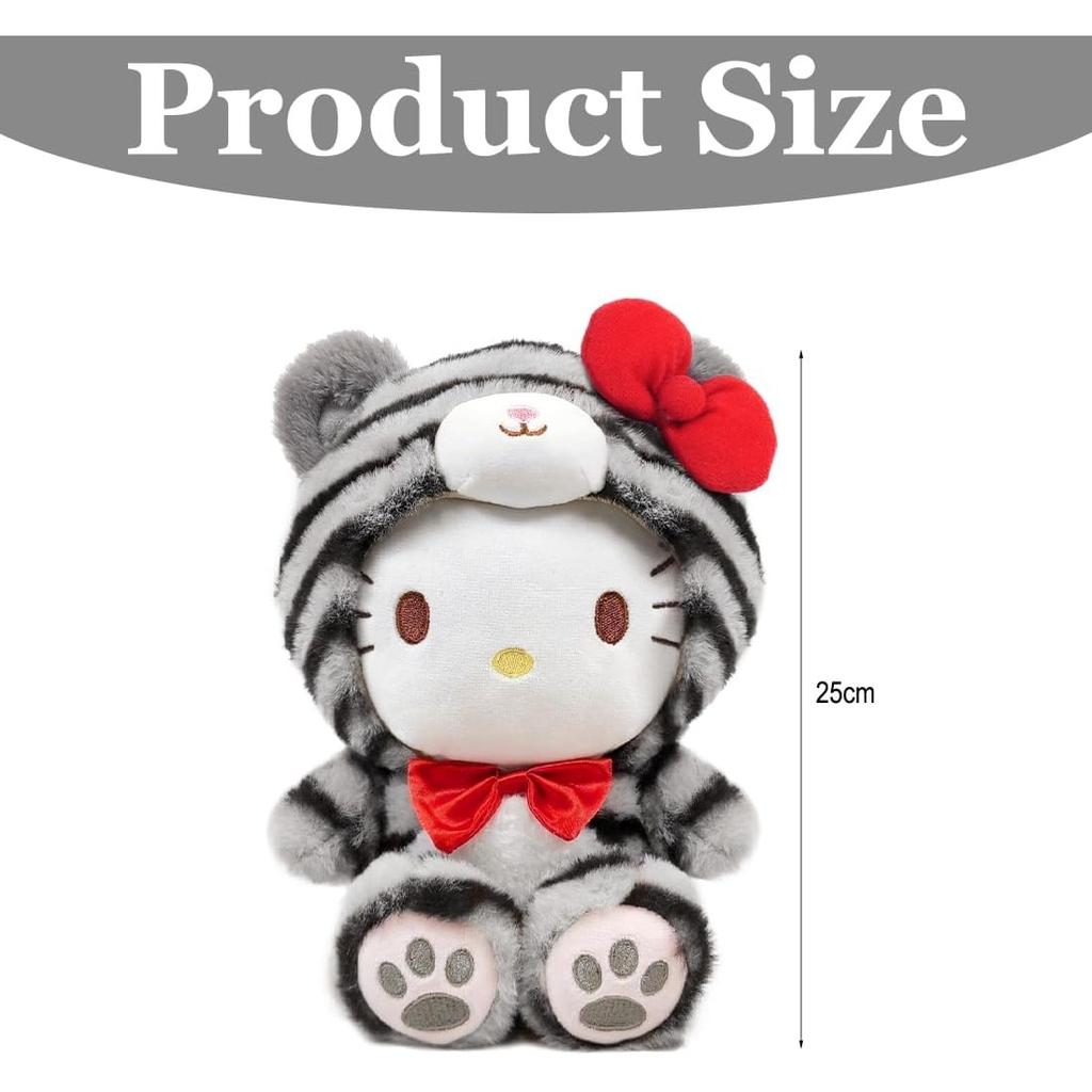 Hello Kitty Plush Toy 25cm Soft Stuffed Animal Pillow Doll Birthday Party Gift for Girls Boys Kids Fans