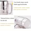 400ml Double Stainless Steel Beer Cup Outdoor Camping Western Coffee Cup with Handle Insulated Portable Water Cup Mugs Utensils