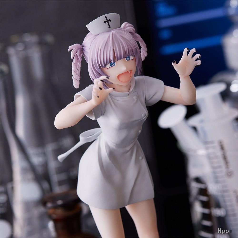 18CM Anime CALL OF THE NIGHT Figur Nanakusa Nazuna Hvit Sykepleier Utkledning Stående Søtt Grimaseuttrykk Jente PVC Gave Leketøy