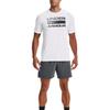 Under Armour Letter Logo Print Round Neck Sports Short Sleeve T-Shirt Men Tops White 1329582-100