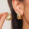 Elegant Gold Personality Stud Earrings - Exaggerated, Unique, and Stylish Accessories for Women