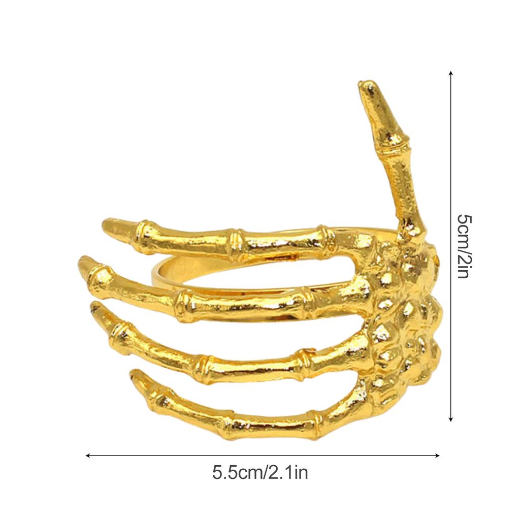 Wine Tableware Halloween Napkin Buckle Ghost Hand Napkin Ring Alloy Napkin Ring Black