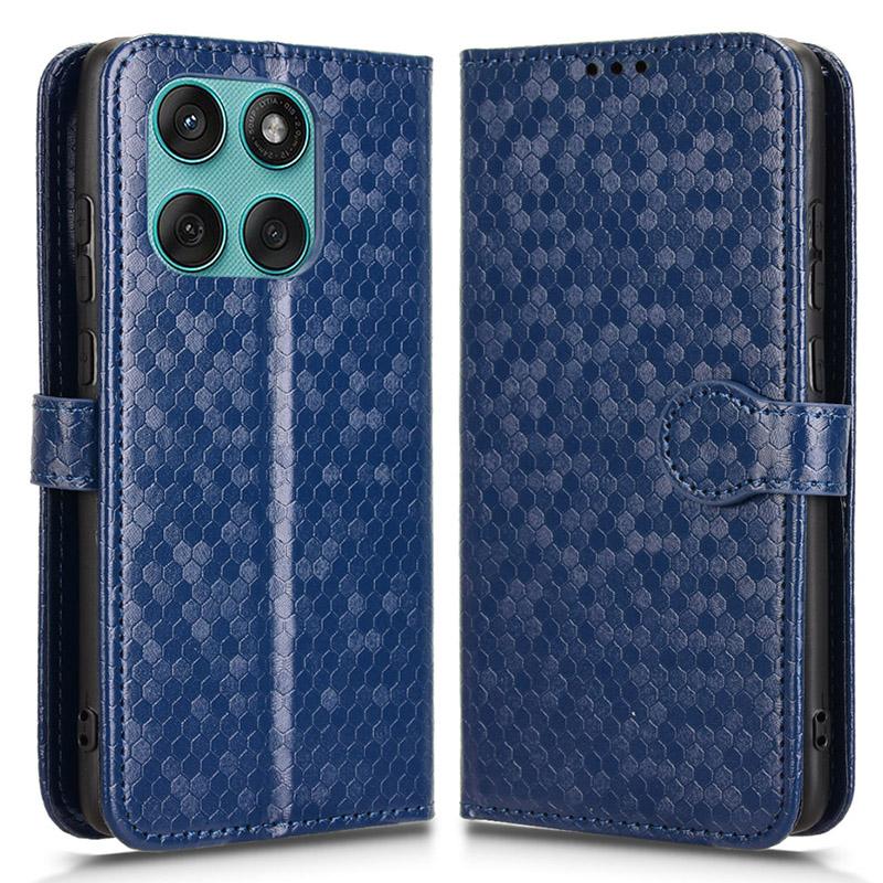 For Motorola Edge (2025) 5G Wallet Case Dot Pattern Imprint PU Leather Phone Cover