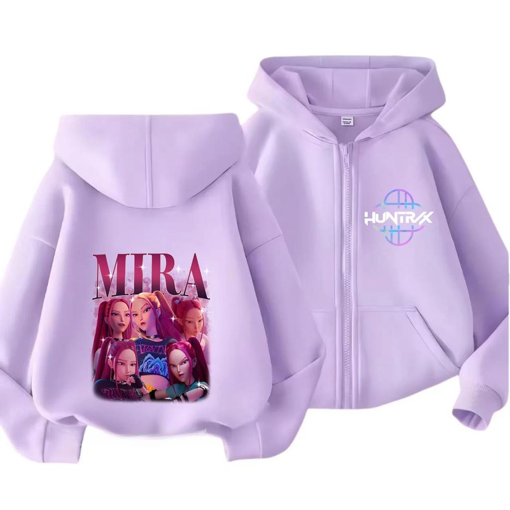 Y2k Zip Up Sweatshirts Kpop Demon Hunters Hoodie Jas Kinderkleding Kid Meisje Jongen Sweatshirt Rits Hoody Baby Casual Top