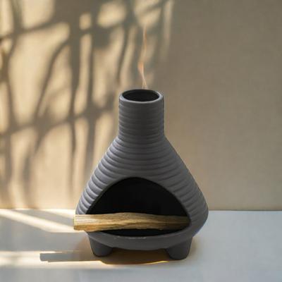 Porte-encens en céramique fait à la main Palo Santo Bâton de sauge Plat Bol à maculage Brûleur d'encens en cône Cheminée Yoga Méditation Décoration zen