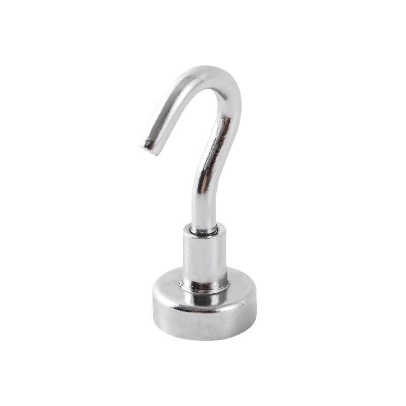 Neodymové magnetické háčky 5KG - 360° otočné věšáky bez vrtání na lednici/dveře, 4 ks vysoce odolný kuchyňský organizér (Černá bílá)