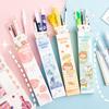 Gel Ink Pen Set with 2 Refills DIY Sticker 0.5MM Fine Point Retractable Pen Quick Drying Smooth Writing Pen School Stationery Student Gift