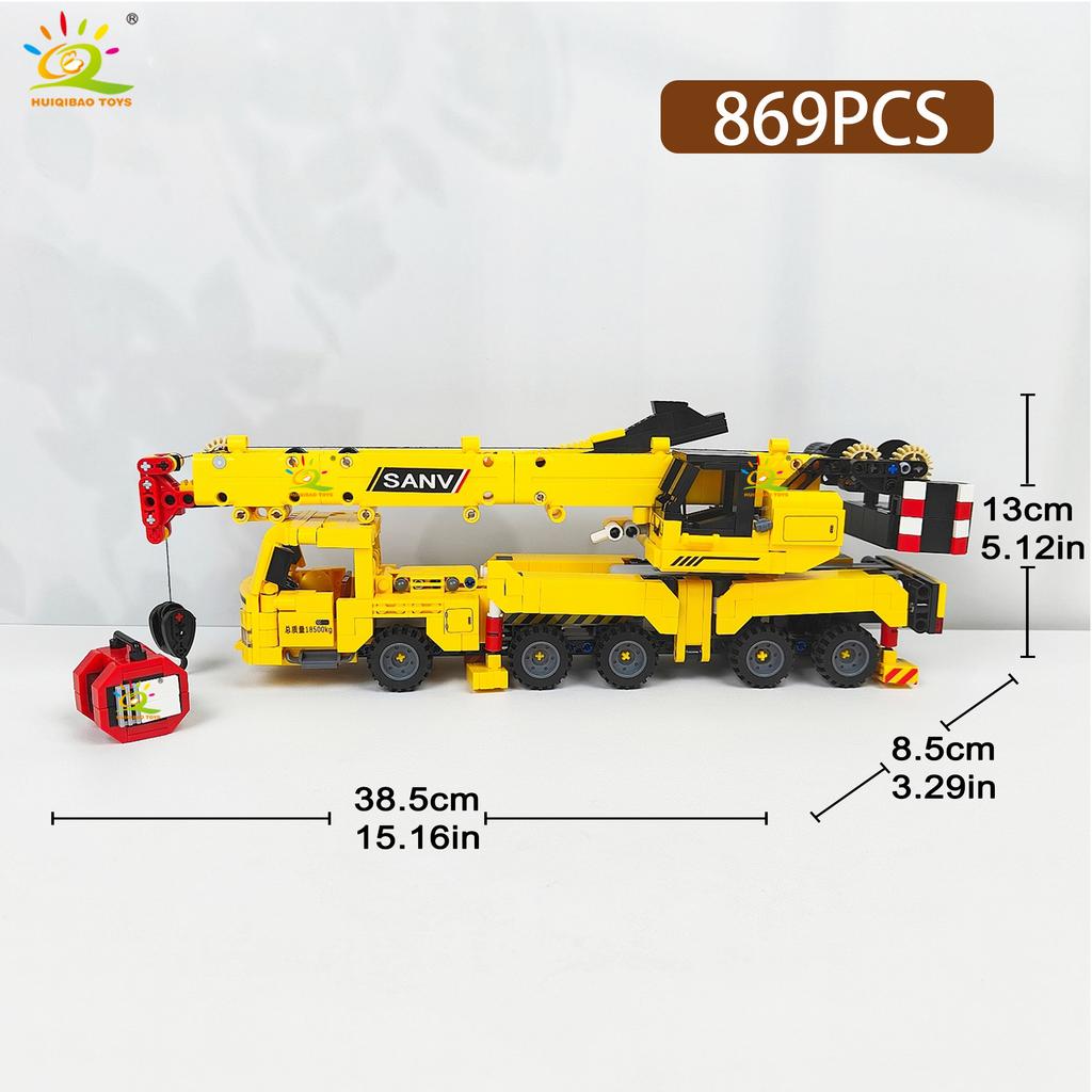Non-Toxic Moc Engineering Truck Building Blocks Technical Excavator Crane Vehicle Car Bricks City Construction Toys For Children