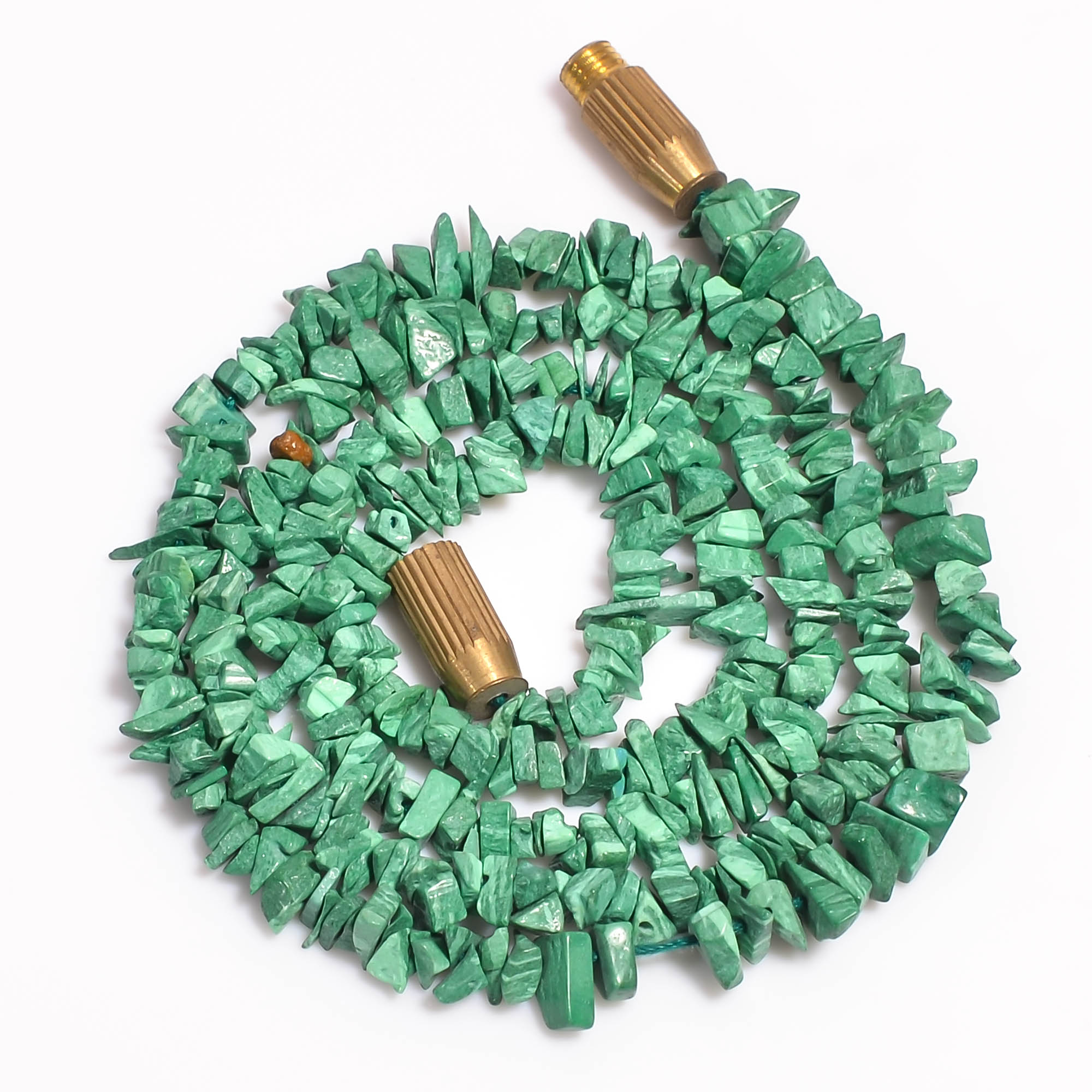 

Натуральный Малахит Необработанный Гладкие Бусины Ожерелье 3-5 мм 19 UB-8363 UB-8363