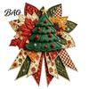 Anpassbare Weihnachtsfeier-Gastgeschenke Weihnachten DIY Gesteppte Schleife Nähen Bastelset, Vorgeschnittene Patchwork-Stoffkunst für Set, Türhänger Wand Kaminsims Heimdekoration