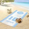 Sport Team Beach Towel with Badminton Tennis Club Logo Volleyball Soccer Design for School Teams Gift