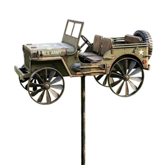 Garden Art Sasquatch Wind Spinner Wind-Powered Metal Weather Vane Kinetic Windmill Sculpture Outdoor Yard Patio Lawn Decoration
