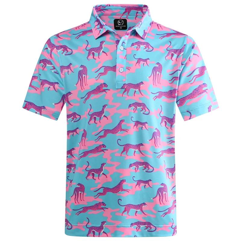 

Hawaiian Plants Polo Shirt Man Summer 3D Print Leaves Flower Short Sleeve Golf Polo Shirts Oversized Street 5XL