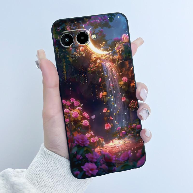 Handyhülle für TCL T-Mobile Revvl 8 T Telefon 3 Hülle Luxus Niedlicher Liebeshase Lustig Schwarzes TPU Weiches Silikon Schutz-Rückseite