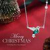 Hummingbird Pendant Necklace Set 925 Sterling Silver Rhodium Plated Green Enamel Birthday Gift for Women Valentine's Day Gift