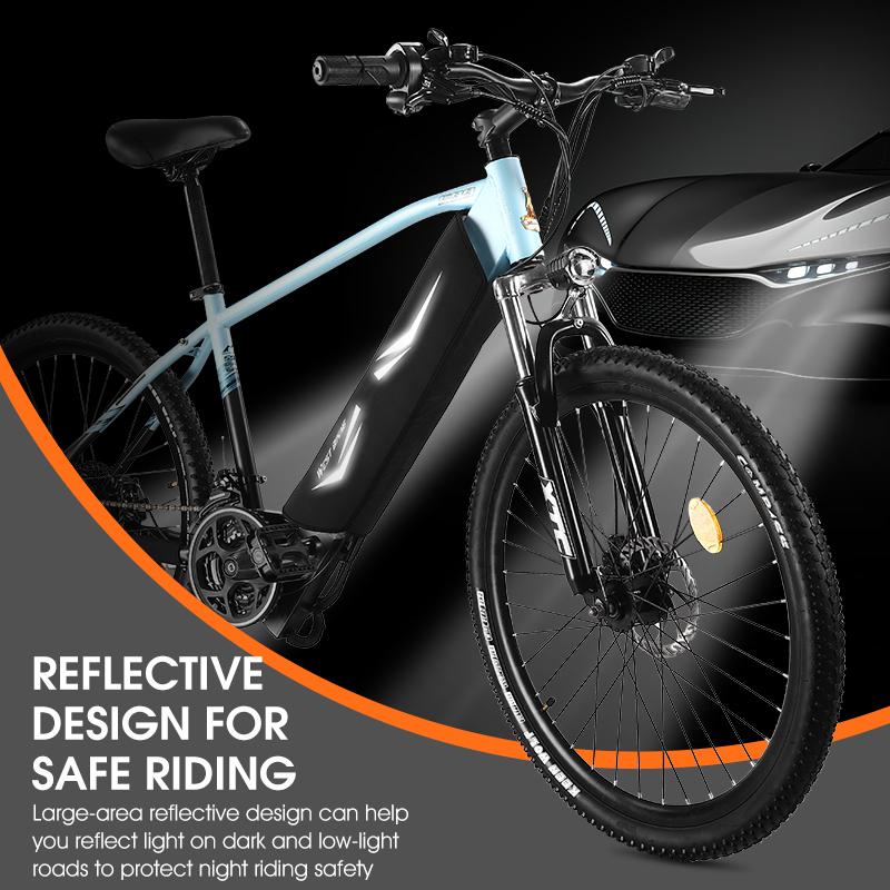 WEST BIKING Electric Bike Battery Cover Thick Weatherproof Dust Dustproof Reflective Scratch-Resistant Insulation Protector