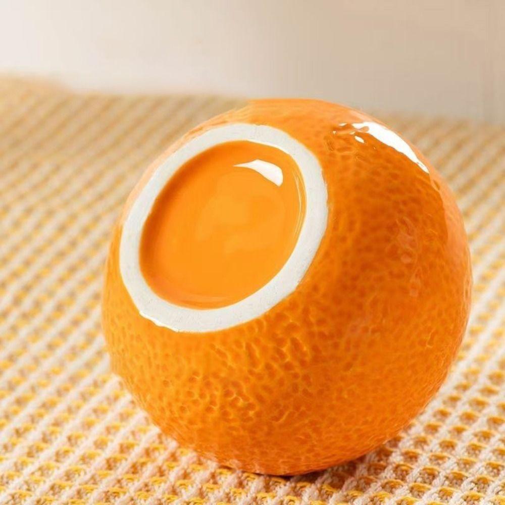 Neue Orange Form Hydroponik Vase Dekorativ Ins Stil Orange Vase Multifunktionale Keramik Pflanzentopf Heimdekoration