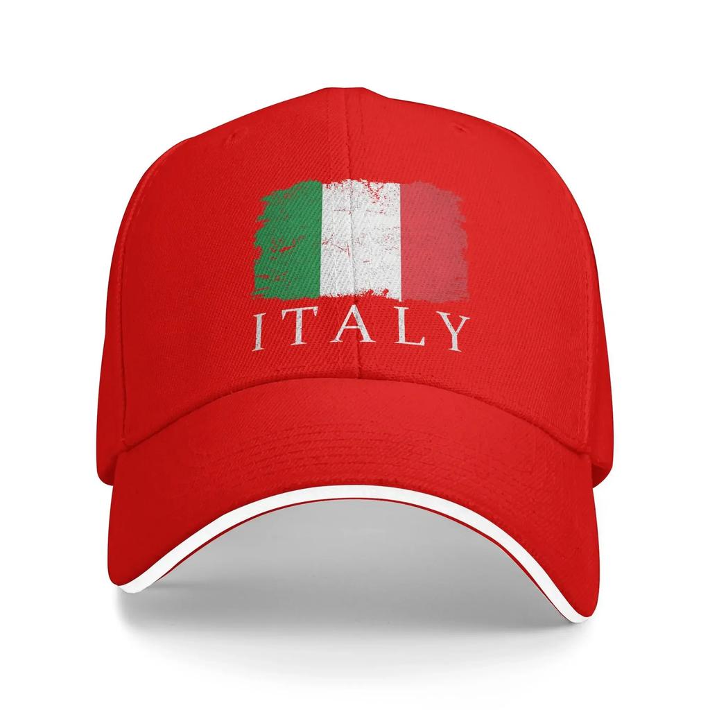 Italy Country Flag Sun Baseball Cap  Summer Fitted Retro Trucker Hat For UnisexTeens Outdoor Sport Baseball Caps