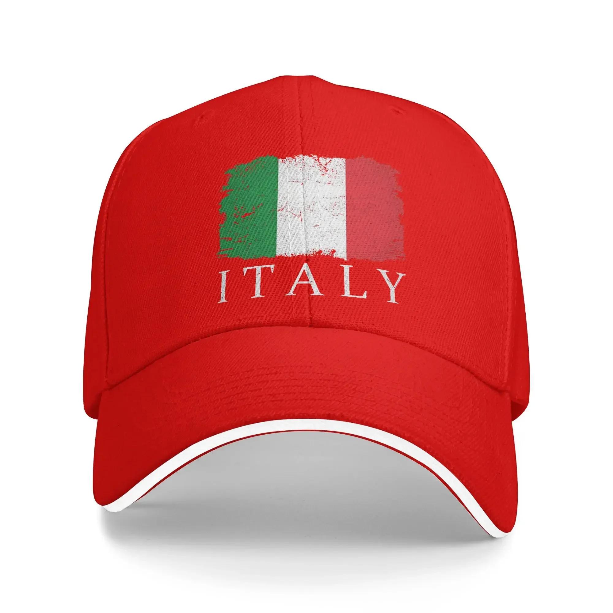 

Italy Country Flag Sun Baseball Cap Summer Fitted Retro Trucker Hat For UnisexTeens Outdoor Sport Baseball Caps One Size