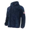 Men's Winter New Arrival Double-Faced Fleece-Lined Warm Hooded Zip-Up Casual Flag Logo Jacket