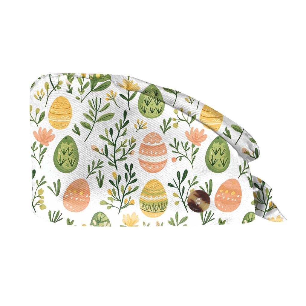 Fashion Easter Print Work Hat Casual Wash Hat Bag Cap
